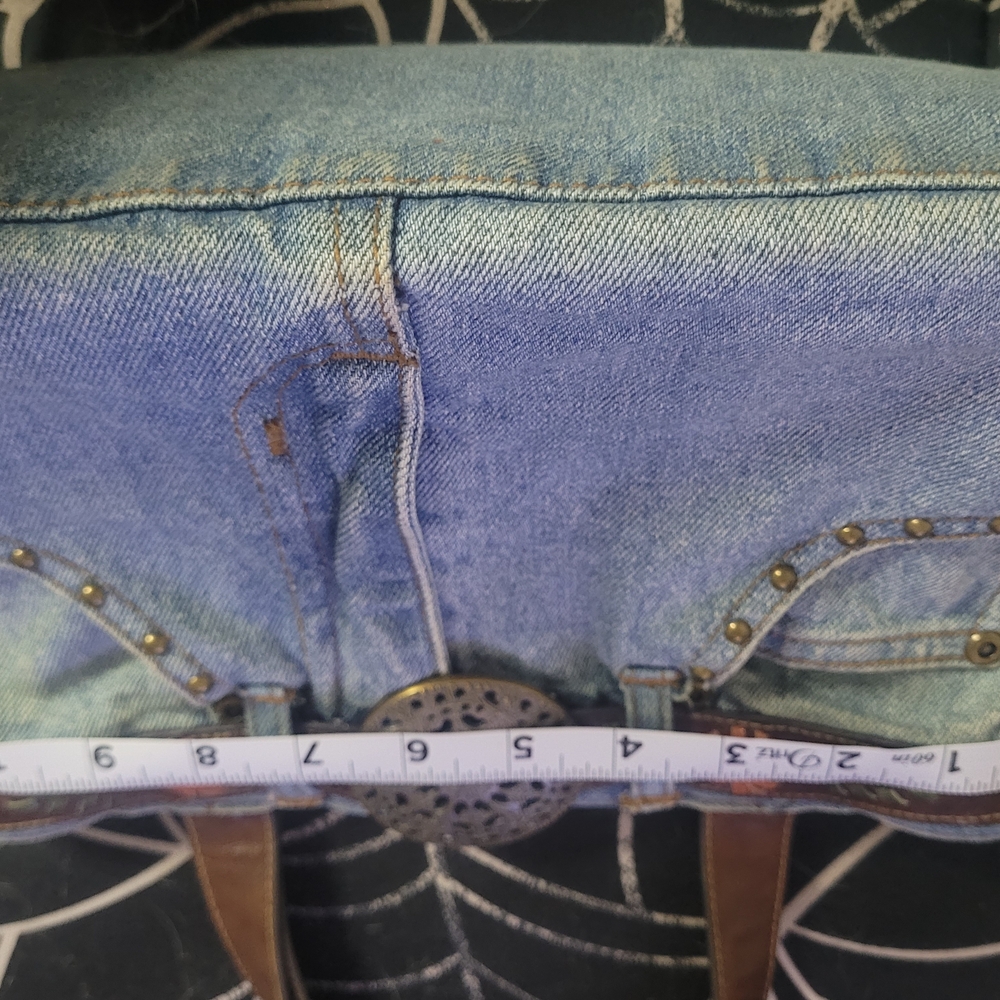SHEIN Denim and Brown Shoulder Bag - Picture 2 of 10